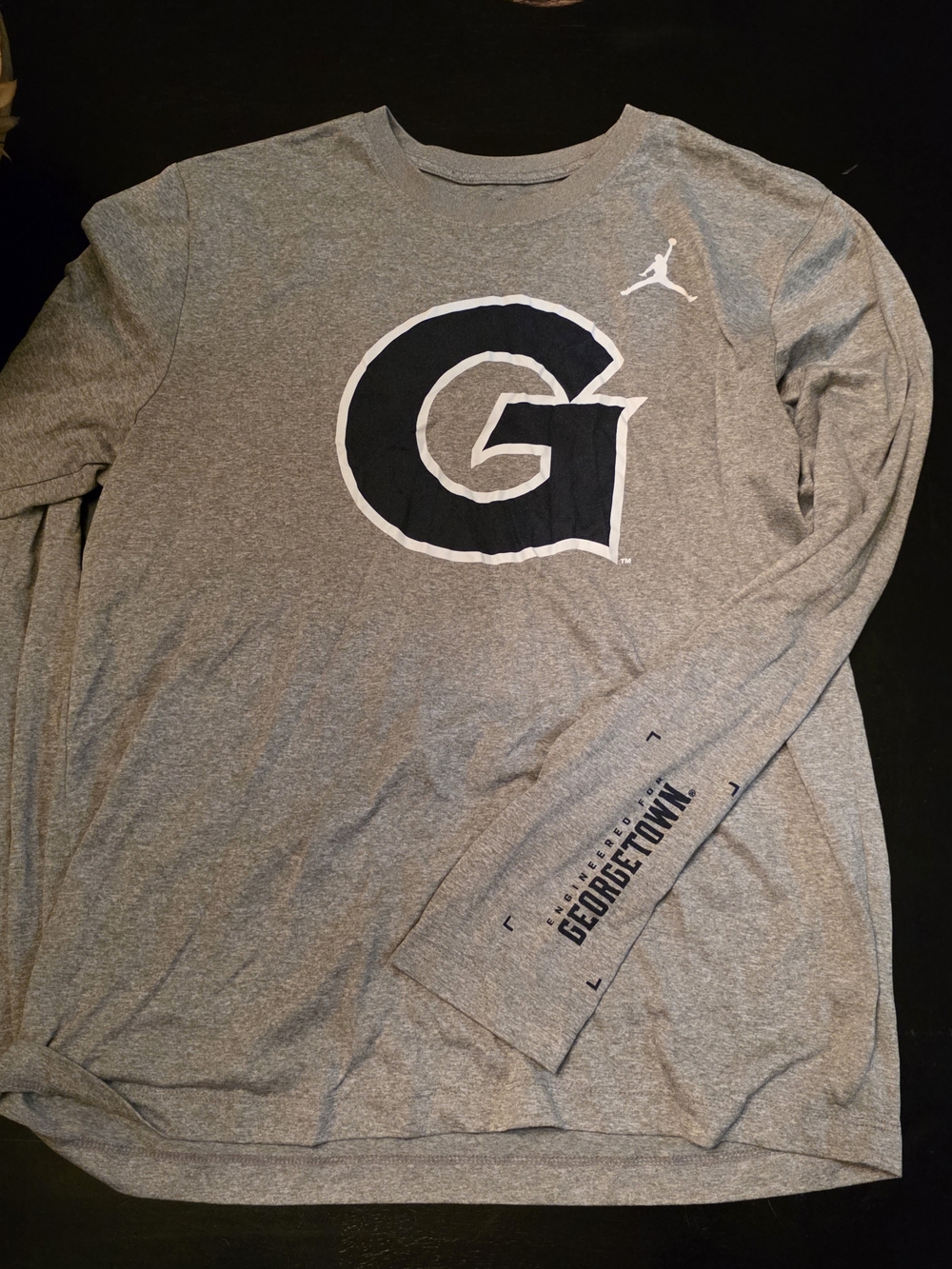 Jordan x Georgetown Gray Women's Long-Sleeve Size L